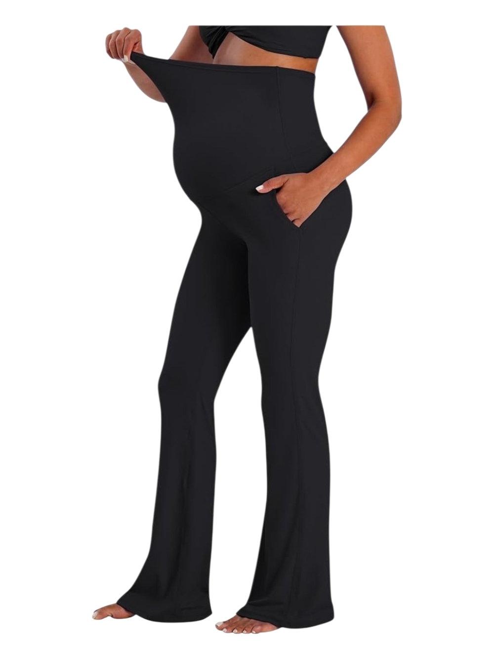 Maternity Yoga Pants, Super Soft With Pockets, 2 Pr, Sz XS NWT